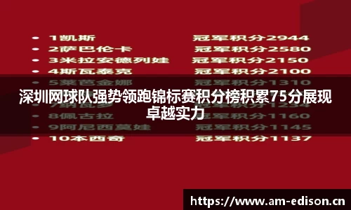 深圳网球队强势领跑锦标赛积分榜积累75分展现卓越实力